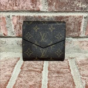 Louis Vuitton Monogram Elise trifold Black and Brown Wallet